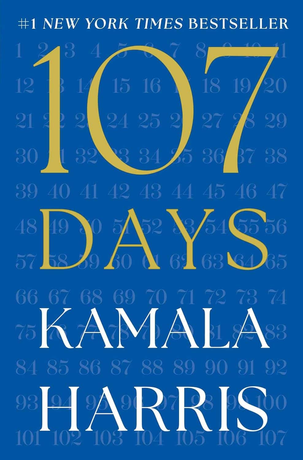 Blue book cover with numbers counting across it and the title prominently displayed in yellow