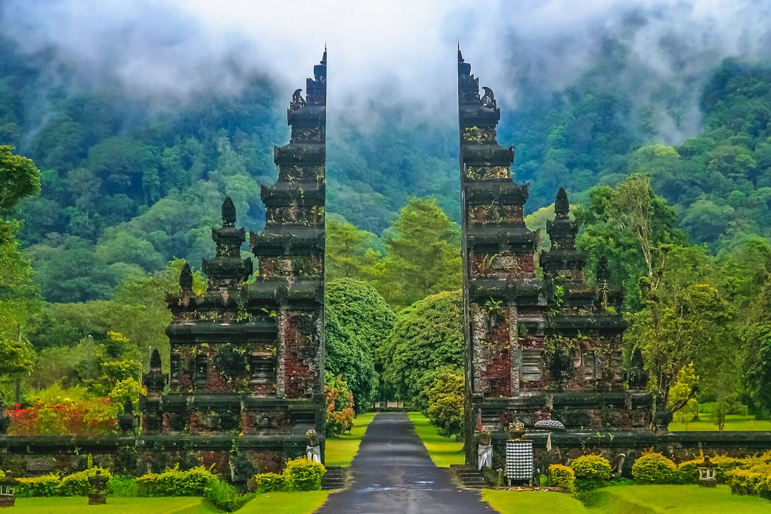 Gates to a Hindu temple in Bali, Indonesia