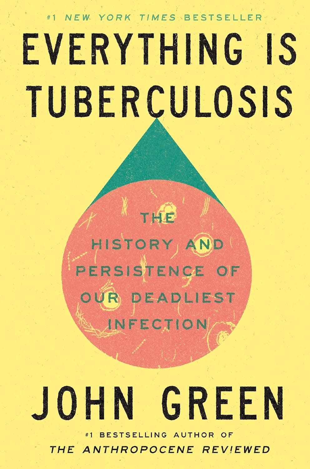 Yellow book cover with a close-up in orange of disease organisms
