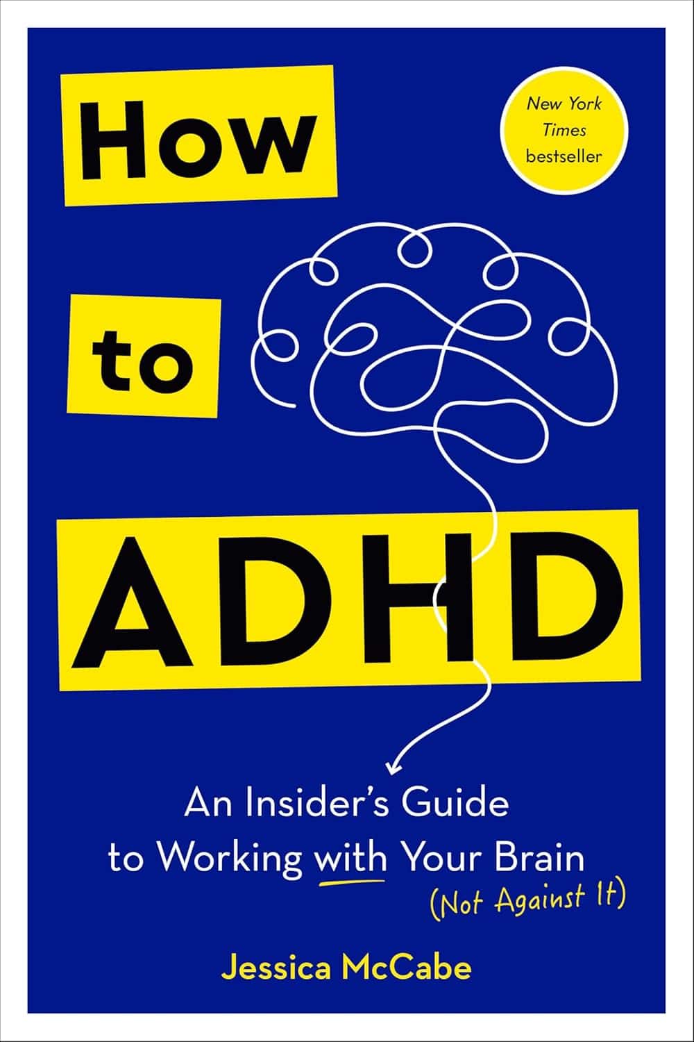 Blue book cover with a white squiggly drawing of a brain