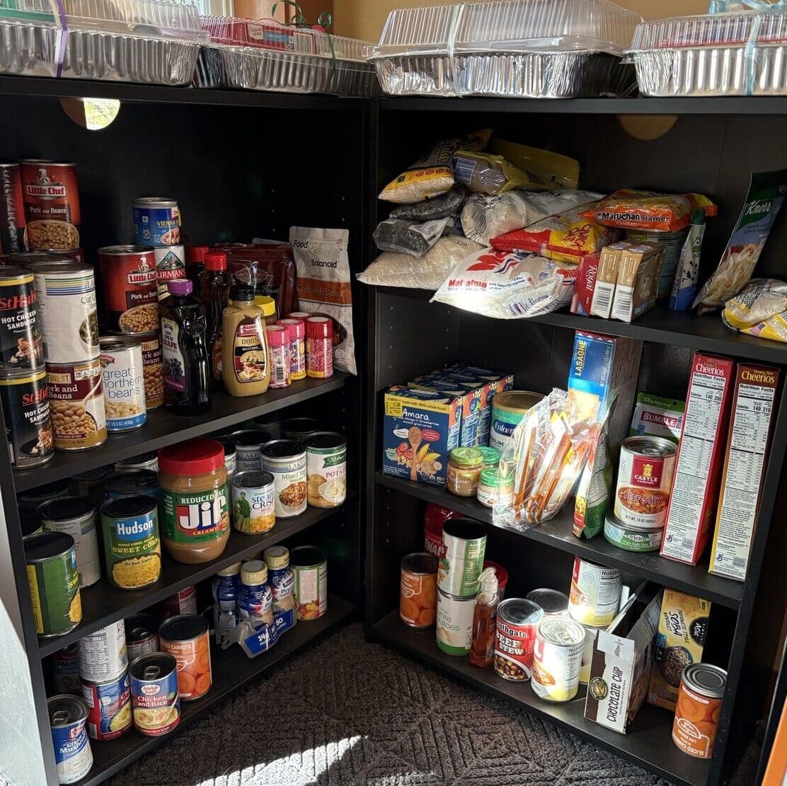 Little Free Pantry shelves