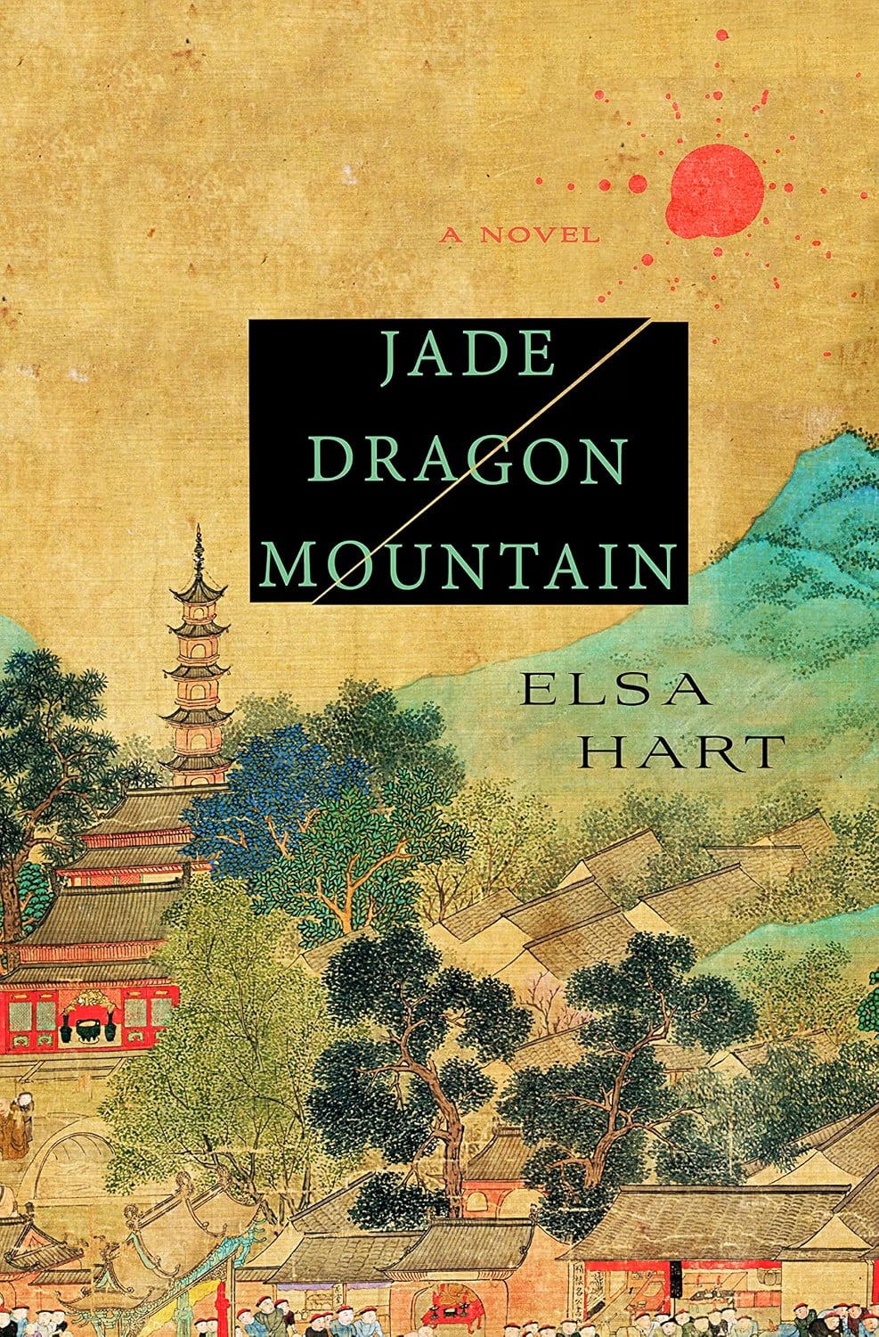 Book cover featuring Chinese-style art of a pagoda, trees, and a mountain