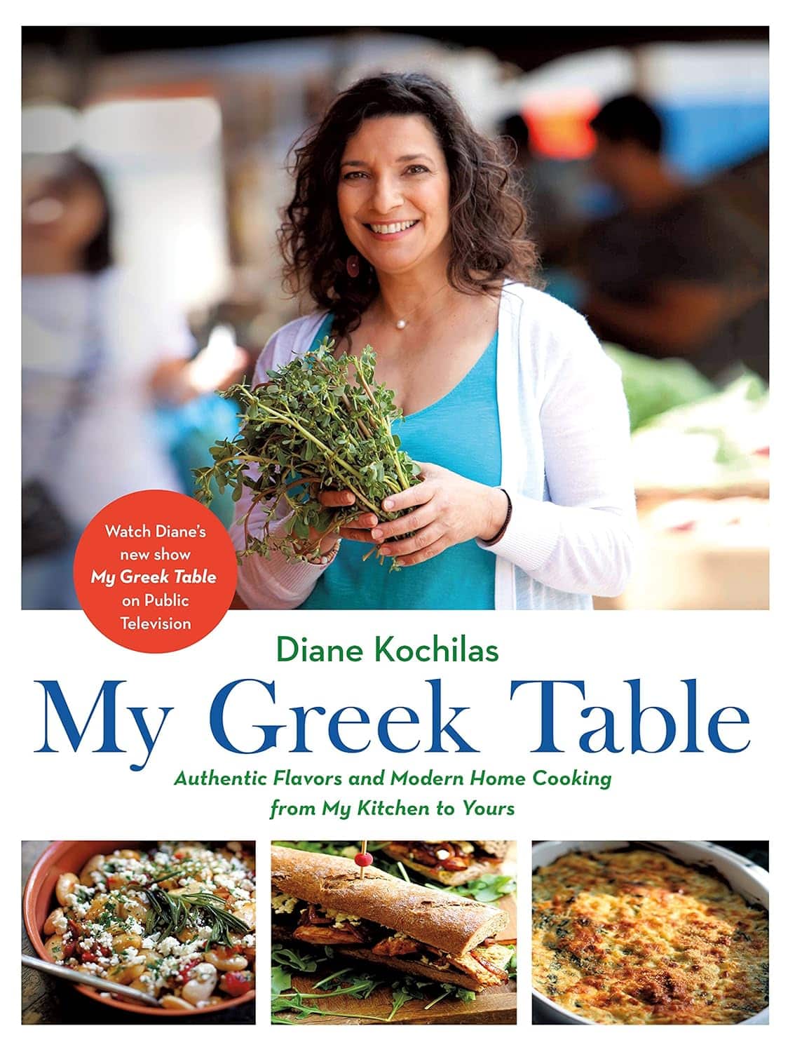 Book cover showing a picture of the author holding a bundle of herbs
