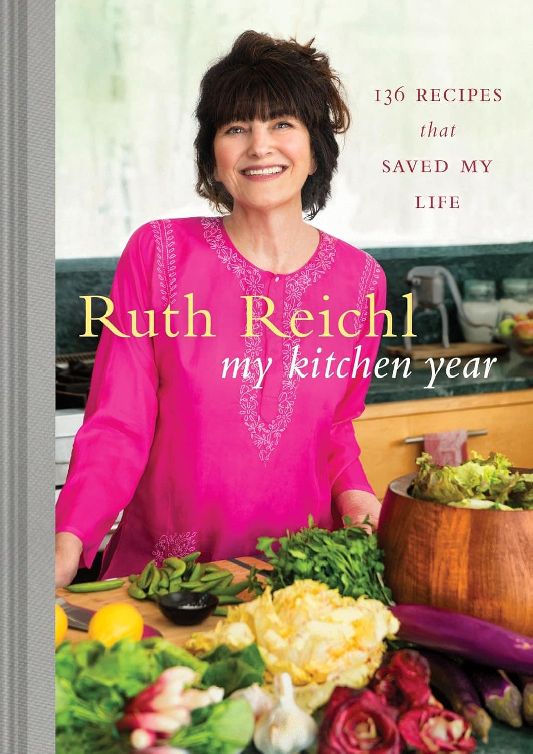 Book cover showing Ruth Reichl standing behind a pile of produce