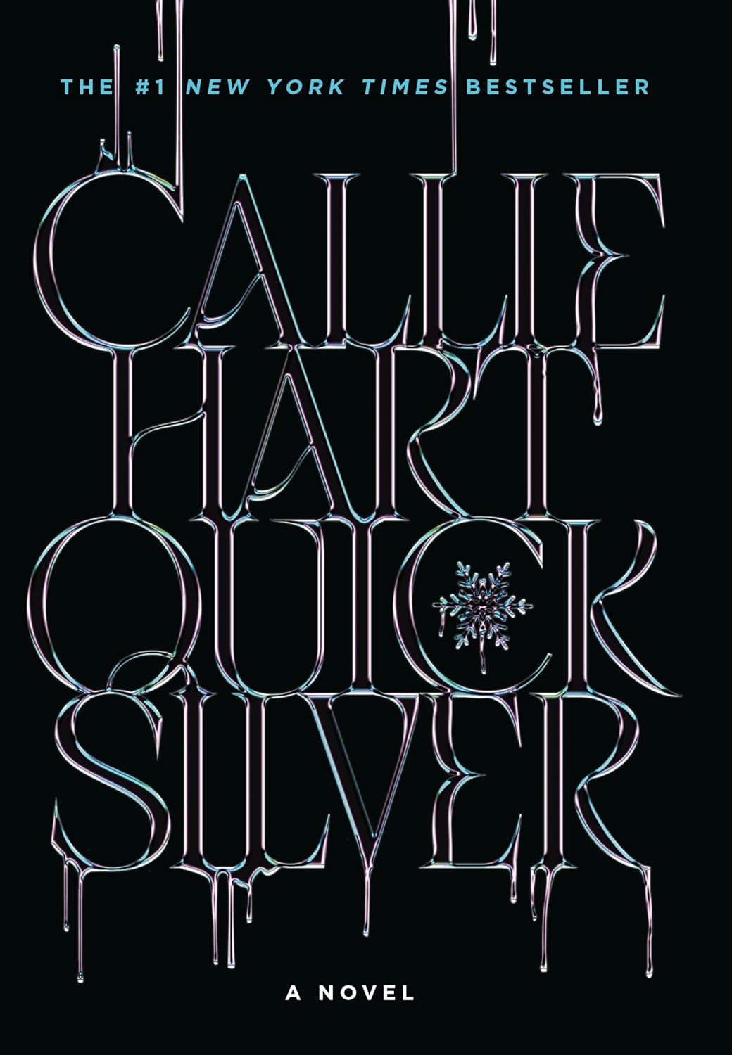 Black book cover with the title and author's name in dripping silver text