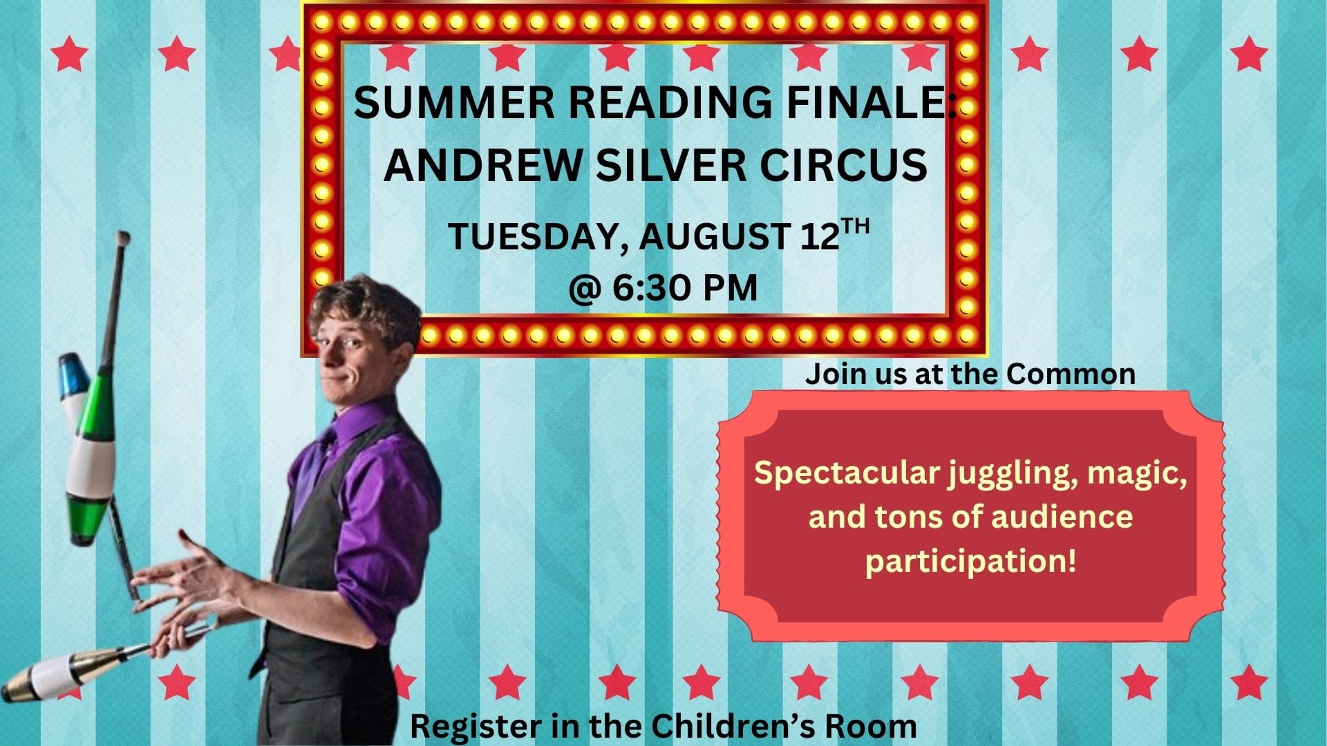 summer reading finale with andrew silver circus